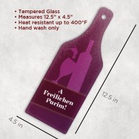 Additional picture of Wine Bottle Mishloach Manos Board Tempered Glass A Freilichen Purim Design