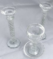 Additional picture of Karshi Crystal Candlesticks and Kiddush Cup Set Glass Beads