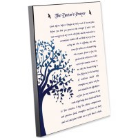 Additional picture of Tefillas HaRofea Wood Tabletop Plaque English Tree of Life Design 8" x 10"