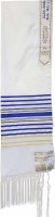 Additional picture of Tallis Paz Rayon Size 18 Blue and Gold Stripes 18" x 72"
