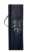 Additional picture of Vinyl Lulav Holder Attached Esrog Pouch with Carrying Handle Accented with Gray Embroidery Berry Blue