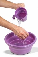 Additional picture of Collapsible Washing Bowl and Cup Set Purple