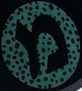 Additional picture of Stones of Class Custom Letter Velvet Kippah Spotted Circle Green Color