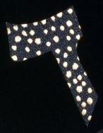 Additional picture of Stones of Class Custom Letter Velvet Kippah Denim Dot Denim Color