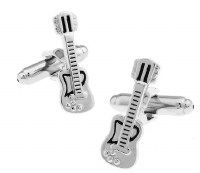 Additional picture of Guitar Cufflinks Silver