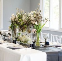 Additional picture of Faux Leather Tablecloth Runner Design White and Black 60" x 90"