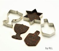 Additional picture of Stainless Steel Cookie Cutters Chanukah Theme Set of 3 Assorted Shapes