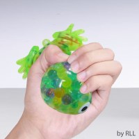 Additional picture of Passover Green Squish Frog Filled with Colored Gel Beads