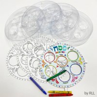 Additional picture of Plastic Seder Plates 8" Do It Yourself Kit 4 Pack