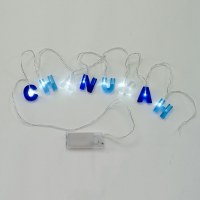 Additional picture of Indoor Chanukah LED String Light Battery Operated Blue 60"