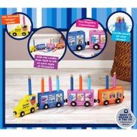 Additional picture of My Play Wood Train Menorah Theme Toy