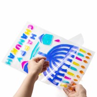 Additional picture of Chanukah Window Gel Decoration Glitter Design Jumbo Size