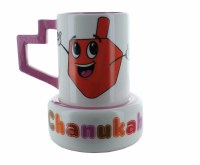 Additional picture of Ceramic Mug Chanukah Doughnut Design