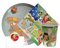 Additional picture of Passover Paper Plates Ten Plagues Design 9" 10 Count