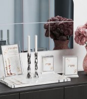 Additional picture of Lucite Leatherite Matchbox Painted Artwork Blush Rose