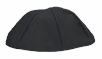 Additional picture of Black Terylene Yarmulka 6 Part Size 2