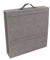 Additional picture of Faux Leather Portable Adjustable Shtendable Medium Size Gray 12" x 12"