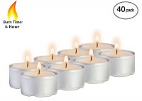 Additional picture of Tea Lights 40 Pack European Made 6 Hour Burn Time