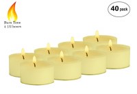 Additional picture of Olive Oil Tea Light Candles in Clear Cups 40 Pack