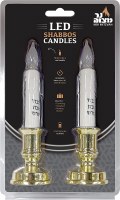 Additional picture of LED Shabbos Candle Pair with Timer