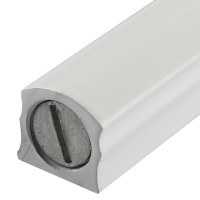 Additional picture of Aluminum Mezuzah Case Semi Round Shape Dotted Design Matte Gray 12cm