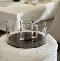 Additional picture of Lucite Wash Cup Wood Look Design 5"