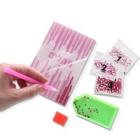 Additional picture of DiamondArt Tehillim Line Pattern Cover Pink Craft Kit