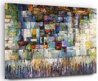 Additional picture of Lucite Colorful Abstract Wall Hanging The Western Wall Kosel Art Print 32" x 21"