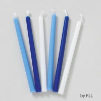 Additional picture of Deluxe Blue White Chanukah Candles 45 Count