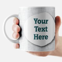 Additional picture of Jewish Phrase Mug Create Your Own Quote Grey Turquoise Design 11oz