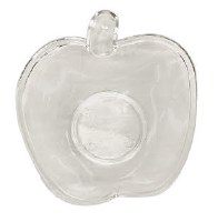 Additional picture of Clear Plastic Honey Dish Apple Shaped with Dipper
