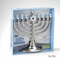 Additional picture of LED Electric Menorah with Clear Bulbs