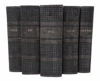 Additional picture of Artscroll Hebrew English Machzorim: 5 Volume Pocket Slipcased Set - Ashkenaz - Graystone Faux Leather