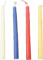 Additional picture of Chanukah Candles 4" Colorful 44 Count