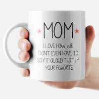 Additional picture of Mom Mug with Matching Coaster I Love How We Don't Even Have To Say It Aloud That I'm Your Favorite 11oz
