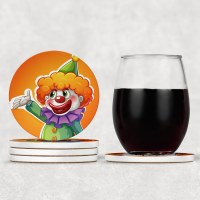 Additional picture of Mishloach Manos Coasters Clown Design 5 Piece Set