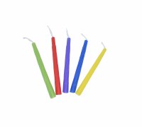 Additional picture of Standard Chanukah Candles Colorful 44 Count