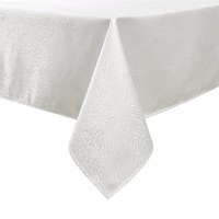 Additional picture of Jacquard Tablecloth White Ripple Pattern 70" x 220"