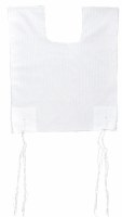 Additional picture of Tzitzis Cotton Sefardi Size 18 Round Neck One Hole Avodas Yad