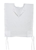 Additional picture of Tzitzis Poly Cotton Size 20 Slit Neck Two Holes Avodas Yad