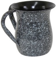 Additional picture of Wash Cup Stainless Steel Black Marble Design