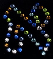 Additional picture of Stones of Class Custom Letter Velvet Kippah Rhinestone Crystal Multicolor Stones