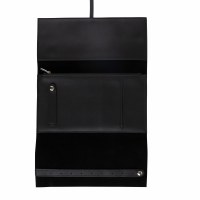 Additional picture of Faux Leather Jewelry Roll Black