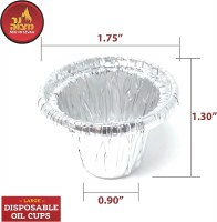 Additional picture of Aluminum Disposable Oil Drip Cups Large Size 44 Count