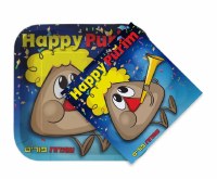 Additional picture of Purim Paper Plates Party Blower Confetti Design 10 Count