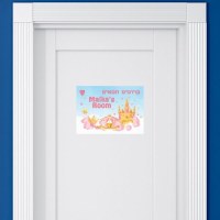 Additional picture of Door Plaque with Customized Name Princess Palace Theme Design