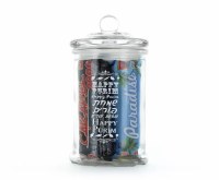 Additional picture of Glass Purim Candy Jar Clear 5.9"