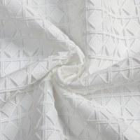 Additional picture of Lace Tablecloth Unlined Diamond in a  Square Design White 70" x 160"