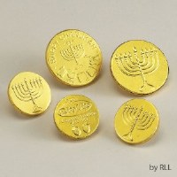 Additional picture of Chanukah Gelt Milk Chocolate Coins 1 Bag