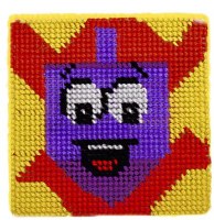 Additional picture of Chanukah Cross Stitch Kit Dreidel Design